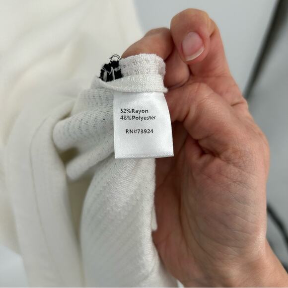 Ming Wang White and Black Dress with Embellished Hem Dress Size XL Business - Picture 7 of 10